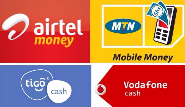 Mobile money options: MTN MoMo, Vodafone Cash, AirtelTigo